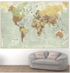 Poster Mappamondo da Grattare Cartina Geografica Mappa del Mondo 60x40 Nero  Muro