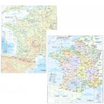 Carta geografica murale europa 100x140 scolastica bifacciale fisica e  politica