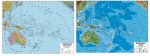 107-OCEANIA CARTA MURALE DA AULA SCOLASTICA FISICP-POLITICA CM 100 X 140